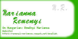 marianna remenyi business card